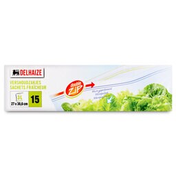 Delhaize | Sachets fraîcheur | Zip | 3L | 15st 15 pc
