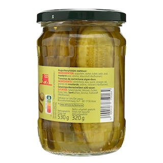 Delhaize | Augurken | Schijfjes | Zoetzuur 320 gr