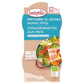 Babybio | Repas | Légumes Saumon Macaroni |12M | Bio 400 gr