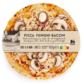 Delhaize | Pizza | Funghi | Bacon 427 gr
