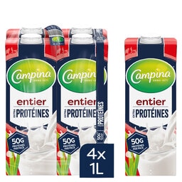 Campina | Lait | Entier | Protéine 4 x 1 l