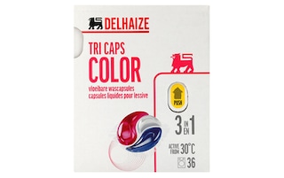 Delhaize | Capsules liquides pour lessive | Couleur 