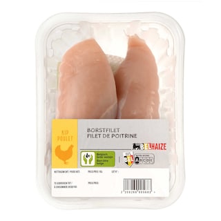 Delhaize | Borstfilet | Kip | 100% België | Belgisch beter welzijn +/- 400 gr