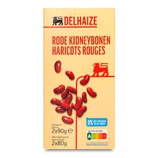 Delhaize | Haricots | Rouges | 0% Sel 2 x 90 gr