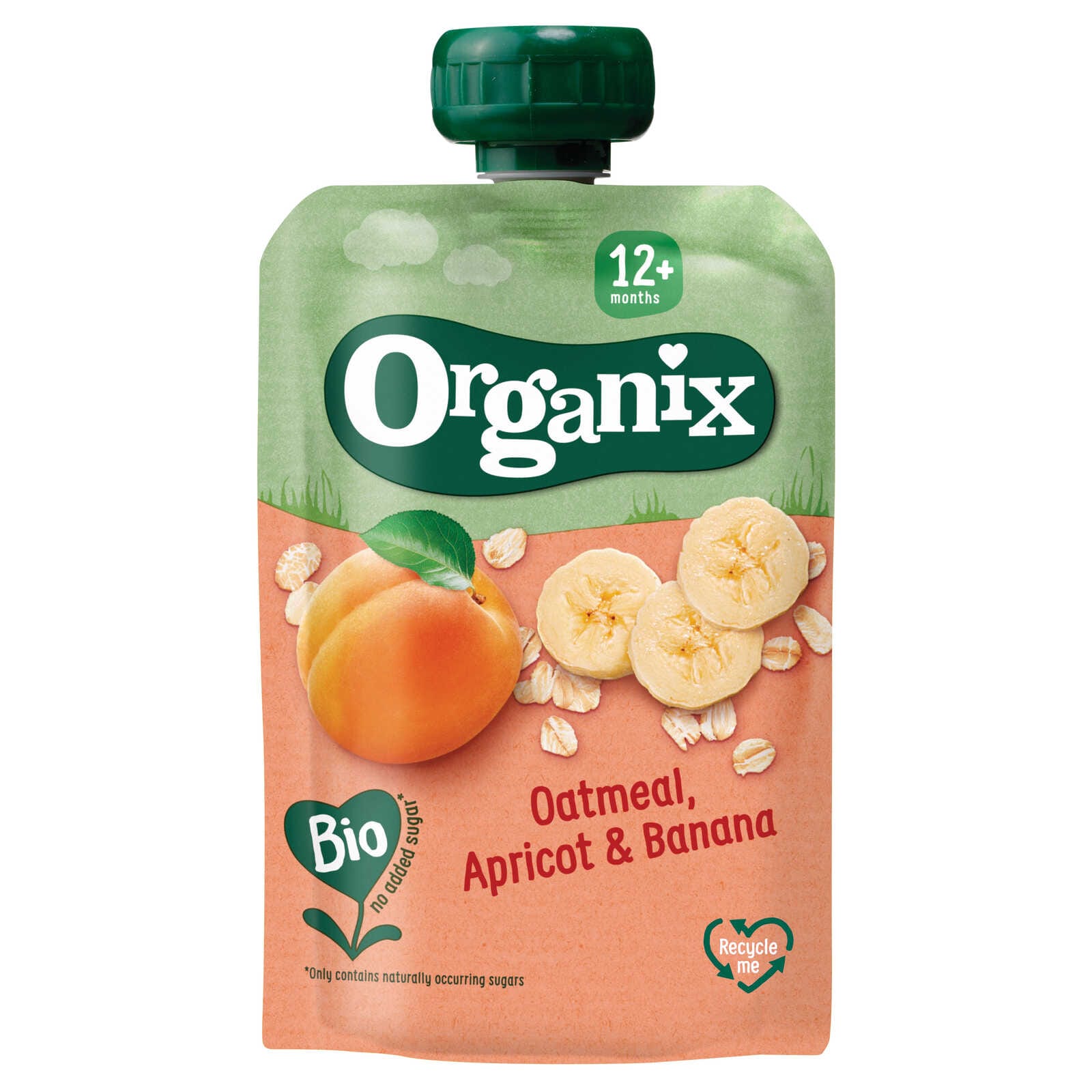 Organix Knijpzakje | Haver Abrikoos Banaan|12M| Bio
