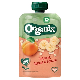 Organix | Knijpzakje | Haver Abrikoos Banaan|12M| Bio 100 gr