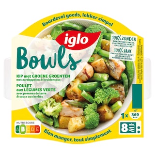 Iglo | Bowls | Poulet | Aux légumes verts 