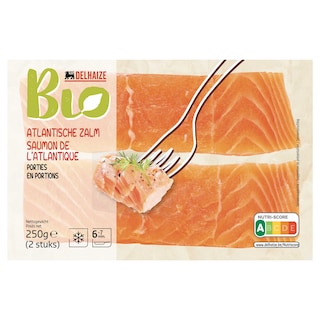 Delhaize | Bio | Atlantische | Zalm | Bio 2 x 125 gr