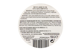Delhaize | Olives | Vert | Dénoyautées 