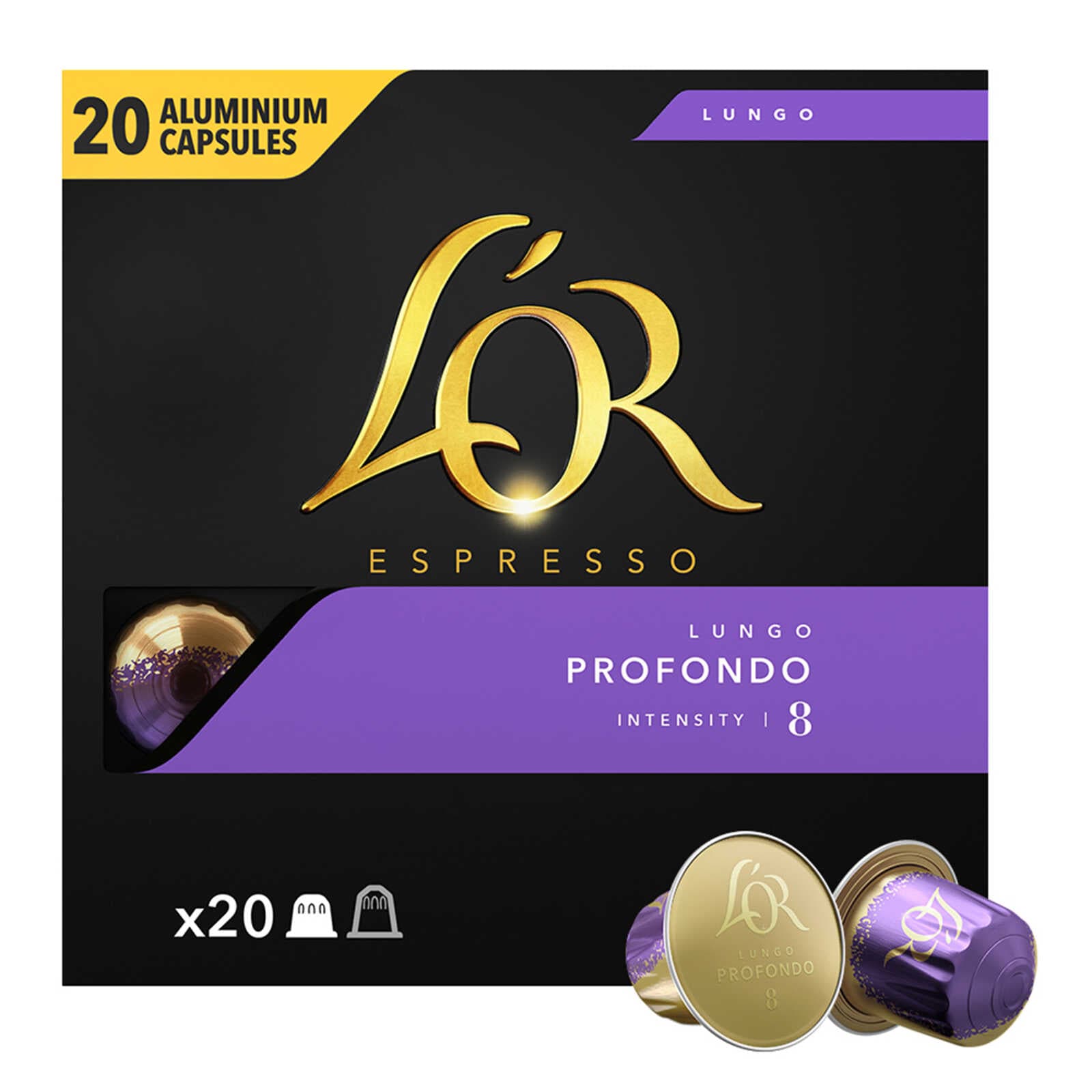 L'Or Koffie | Lungo | Profondo 8 | Caps