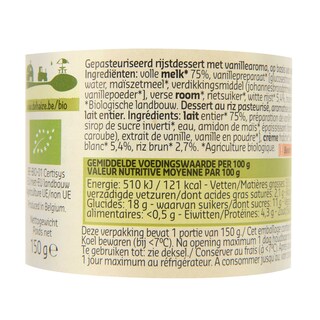 Delhaize | Bio | Rijstpap | Vanille | Bio 