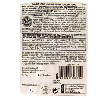 Delhaize | Gouda | Jong | Blok +/- 330 gr