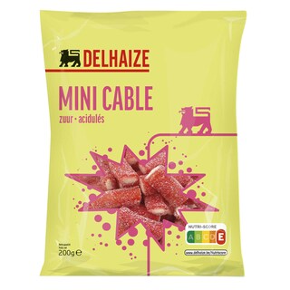 Delhaize | Bonbons | Mini cable | Acidulé 200 gr