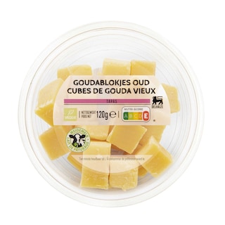Delhaize | Gouda | Fromage vieux | Cubes | 120g 