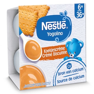 Nestlé | Yogolino | Laitage | Crème Biscuitée | Bébé | 6 mois 4 x 100 gr