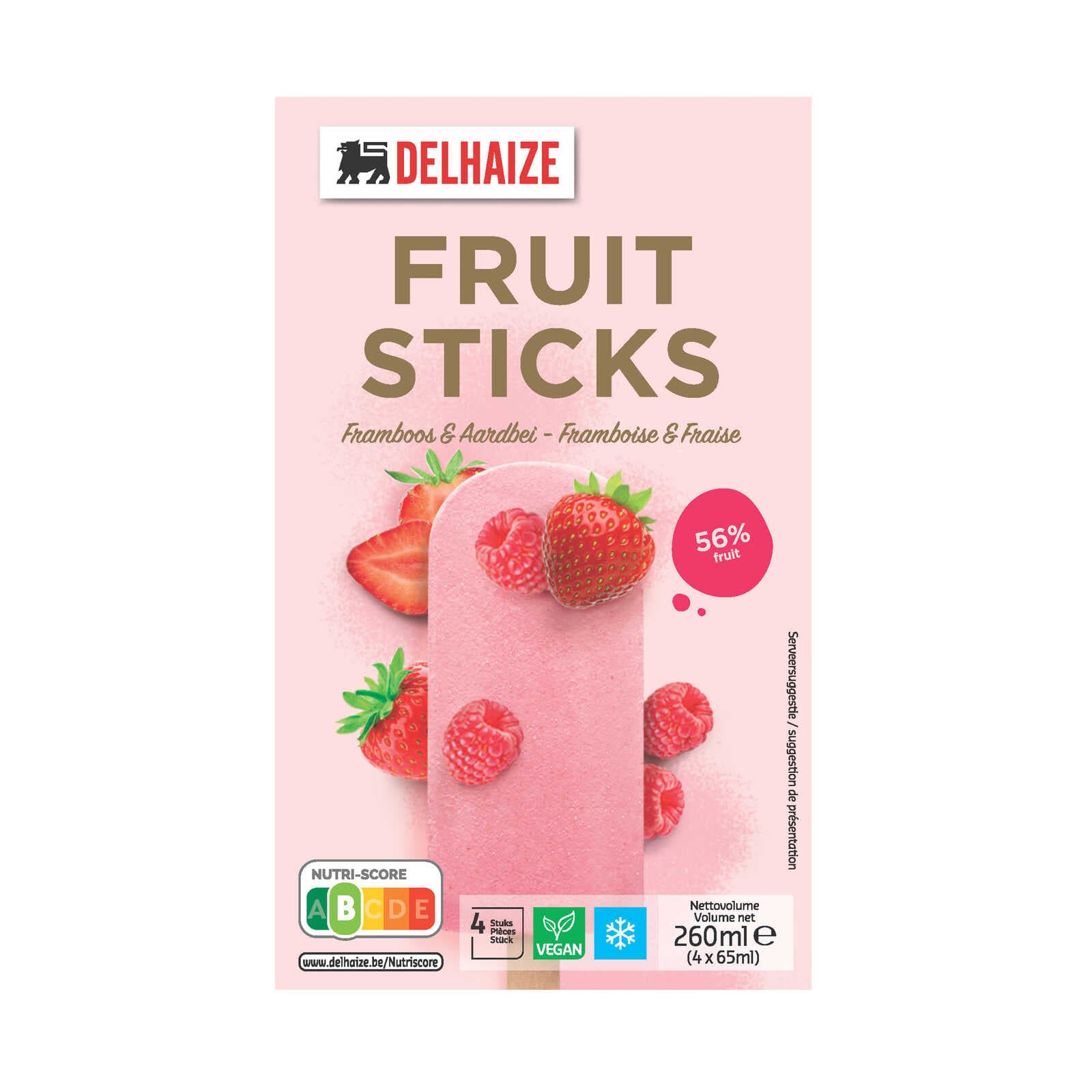 Delhaize Fruitsticks | Aardbei | Framboos