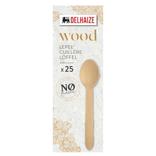 Delhaize | Cuillères | bois | 16cm 