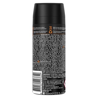 Axe | Déodorant | Fine Fragrance | Spray | Copper Santal | 150 ml 15 cl