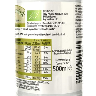 Delhaize | Bio | Lait | Demi-écrémé | Bio 