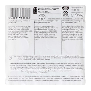 Delhaize | Burger | Bacon | Cheese 250 gr