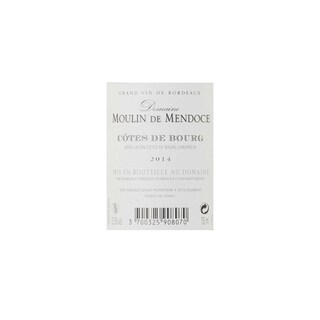 France - Frankrijk | Bordeaux - Côtes de Bourg | Domaine Moulin de Mendoce 2014 Rouge 