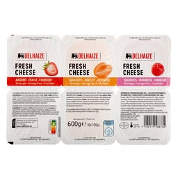 Delhaize | Verse kaas | Gezoet | Vruchten 6 x 100 gr