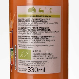 Delhaize | Bio | Jus | Carotte | Pomme | Mangue | Bio 