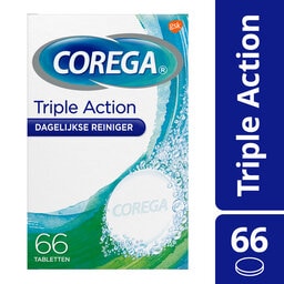 Corega | Nettoyant Prothèse Dentaire | Triple Action 66 pc