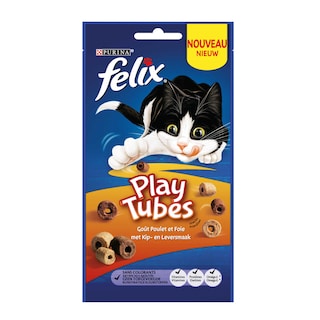 Purina | Felix | Aliment chat | Playtubes | Poulet & Foie | Snack 