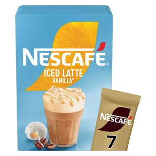 Nescafé | Gold | Latte Iced Vanilla | Oploskoffie | 7 sticks 