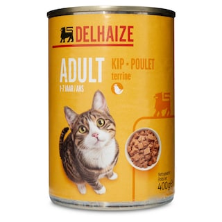 Delhaize | Aliment chat | Terrine | Poulet 