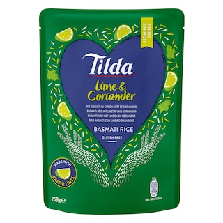 Tilda | Rijst | Gestoomd | Basmati | Limoen koriander 250 gr