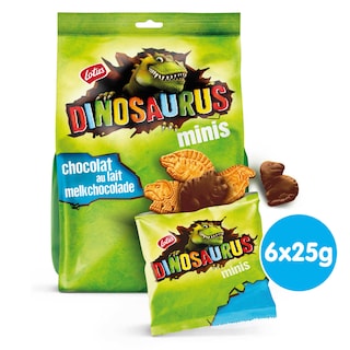 Lotus | Dinosaurus | Biscuit | Mini | Chocolat au lait | Snack 