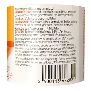 Delhaize | Confiture | Abricots | Maltitol 