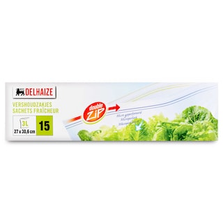 Delhaize | Vershoudzakjes | Zip | 3L | 15st 
