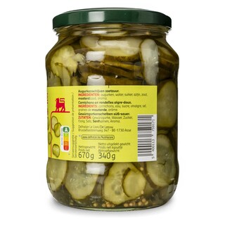 Delhaize | Augurken | Schijven | Zoetzuur 