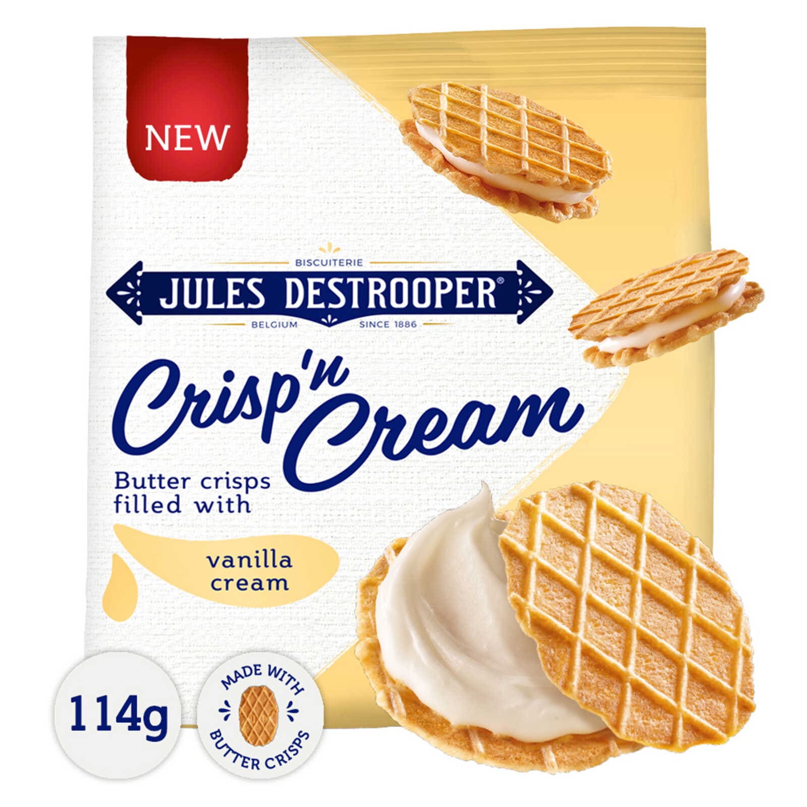 Jules Destrooper Boterwafels | Gevuld | Vanille