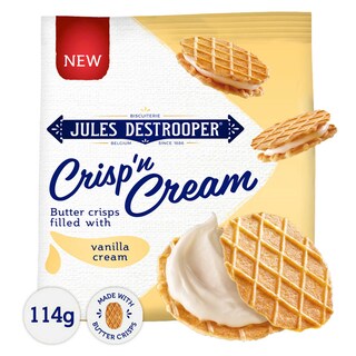 Jules Destrooper | Galettes au beurre | Fourrées | Vanille 114 gr
