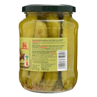 Delhaize | Augurken | Sticks | Zoetzuur 360 gr