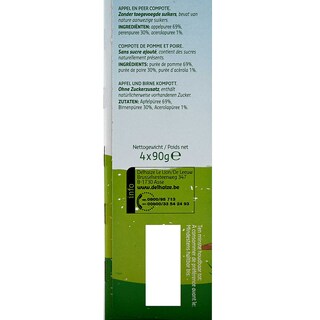 Delhaize | Compote | Kids | Appel | Peer 4 x 90 gr