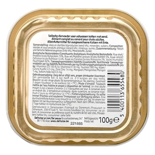 Delhaize | Aliment chat | Terrine | Adult 