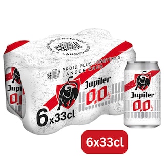 Jupiler | Blond Bier | Pils | alcoholvrij | 0% alc. | Blik 6 x 33 cl