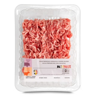 Delhaize | Gehaktbereiding | Varken-Kalf | Zonder kruiden 