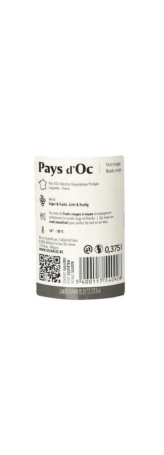 Delhaize | Pays d'Oc | Merlot 37,5 cl