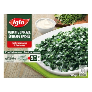 Iglo | Spinazie | Gehakt | Room | Bakjes 