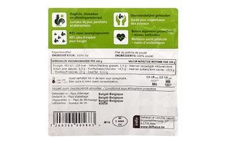 Delhaize | Filet de poitrine | Poulet | Bien-être belge +/- 400 gr