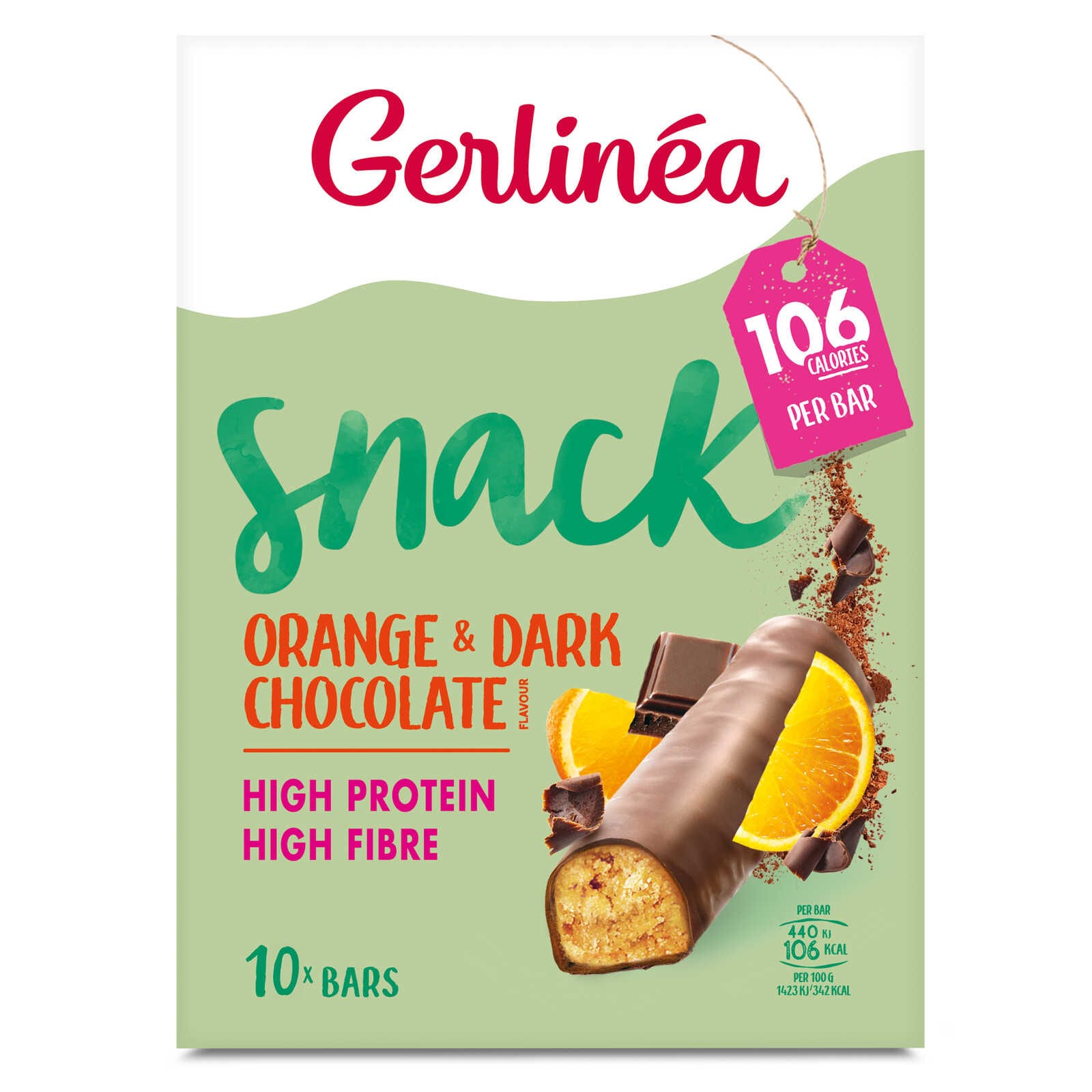 Gerlinéa Snack | Reep | Sinaasappel-pure chocolade