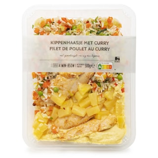 Delhaize | Kippenhaasje | Curry | Groentenrijst 