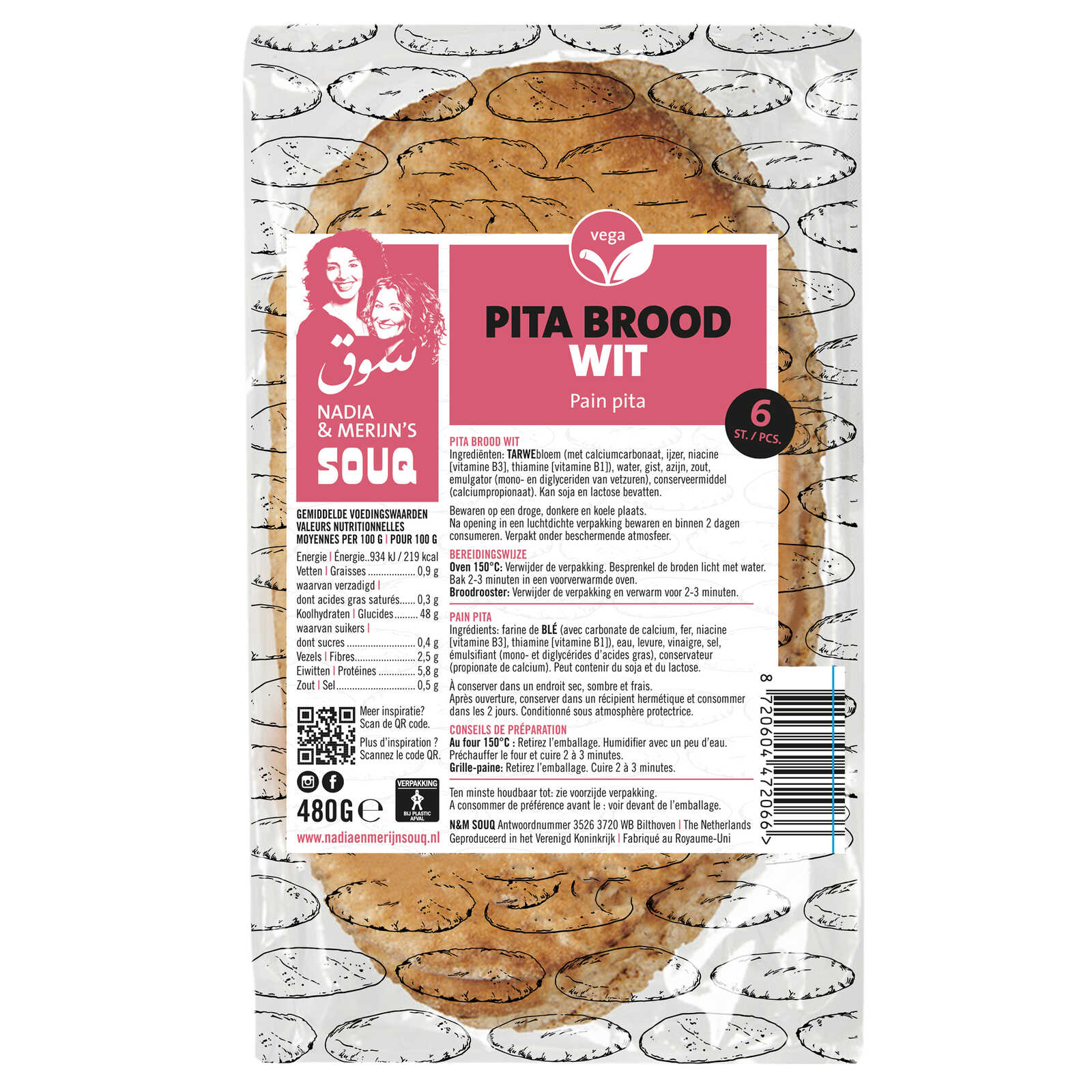 Nadia & Merijn's Souq Pitabrood | Wit