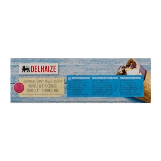 Delhaize | Cornet Vanille - chocolat 